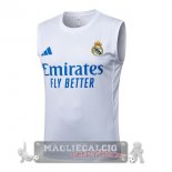 Maglia Formazione Senza Maniche Real Madrid 2025 2026 Bianco Blu