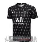 Paris Saint Germain Formazione Maglia Calcio 2021-22 nero rosa bianco