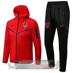 Atletico Madrid Insieme Completo Rosso Nero Giacca Con Capucha 2022-23