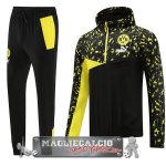 Borussia Dortmund Insieme Completo Nero Giallo Giacca Felpa Cappuccio 2023-24