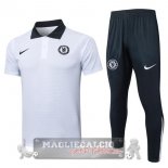Chelsea Bianco Nero Maglia POLO Set Completo 2025 2026