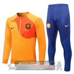 Portogallo Insieme Completo Arancione Blu Giacca 2022-23