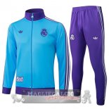 Set Completo Lunga Zip Giacca Real Madrid 2025 2026 Blu Purpureo