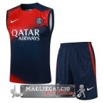 Formazione Senza Maniche Set Completo Paris Saint Germain 2023-24 Rosso Blu