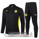 Set Completo Felpa Allenamento Formazione Borussia Dortmund 2024 2025 Nero Giallo