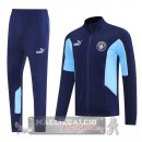 Set Completo Lunga Zip Giacca Manchester City 2025 2026 Blu