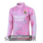 Giacca Lunga Zip Real Madrid 2023-24 Rosa Bianco
