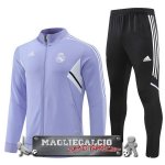 Real Madrid Set Completo Bambino Purpureo Nero Giacca Lunga Zip 2022-23