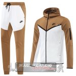 Nike Set Completo Giallo I Bianco Giacca Felpa Cappuccio 2022-23