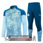 Manchester City Insieme Completo Blu I Luce Felpa Da Allenamento 2023-24