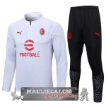 AC Milan Insieme Completo Bianco I Nero Rosso Felpa Da Allenamento 2023-24