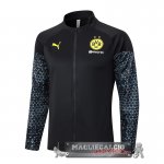 Giacca Lunga Zip Borussia Dortmund 2023-24 Nero Grigio