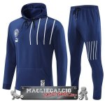 Manchester City Insieme Completo Bambino Giacca Felpa Cappuccio 2022-23 Blu Navy