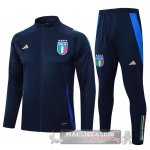 Set Completo Set Completo Lunga Zip Giacca Italia 2024 Blu I Navy