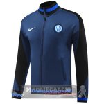 Set Completo Lunga Zip Giacca Inter Milan 2024 2025 Blu Nero