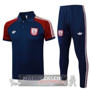 Set Completo Arsenal Maglia POLO 2025 2026 Blu Navy I Rosso