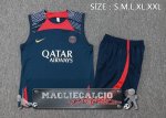 Formazione Senza Maniche Set Completo Paris Saint Germain 2023-24 Blu Rosso Purpureo 3