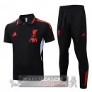 Liverpool Nero Rosso Maglia POLO Set Completo 2025 2026