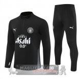 Set Completo Felpa Allenamento Formazione Manchester City 2025 2026 Nero Bianco