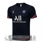 Paris Saint Germain Formazione Maglia Calcio 2021-22 Nero Bianco Rosso