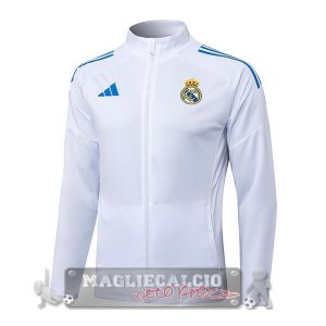 Lunga Zip Giacca Real Madrid 2025 2026 Bianco Blu