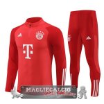 Felpa Da Allenamento Set Completo Bayern Monaco 2023-24 Rosso Bianco