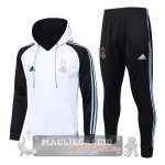 Argentina Insieme Completo Bianco Nero Giacca Felpa Cappuccio 2023