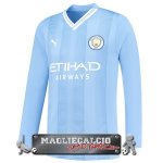 Tailandia Home Manica Lunga Maglia Calcio Manchester City 2023-24