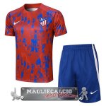 Atletico Madrid Formazione Set Completo Maglia Calcio 2023-24 Rosso I Blu