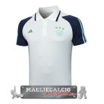 Ajax Bianco Blu Maglia POLO 2023-24