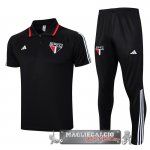 Sao Paulo Negro Set Completo Maglia POLO 2023-24