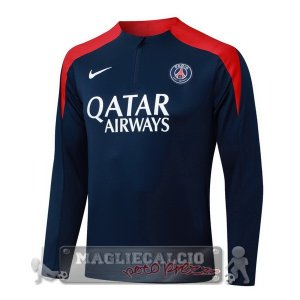 Felpa Allenamento Formazione Paris Saint Germain 2025 2026 Blu Navy I Rosso