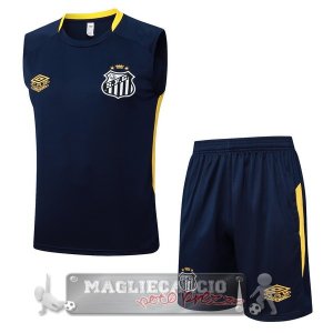 Set Completo Maglia Santos Senza Maniche Formazione 2025 2026 Blu