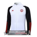 Manchester United Bianco Nero Rosso Giacca Lunga Zip 2023-24