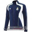 Lunga Zip Giacca Real Madrid 2025 2026 Blu Navy Bianco
