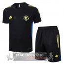 Set Completo Maglia Formazione Manchester United 2025 2026 Nero Giallo