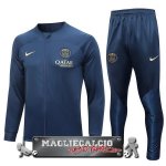 Paris Saint Germain Insieme Completo Blu Navy Giacca Lunga Zip 2023-24