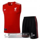 Set Completo Maglia Senza Maniche Formazione Liverpool 2025 2026 Rosso I Nero