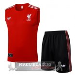 Set Completo Maglia Senza Maniche Formazione Liverpool 2025 2026 Rosso I Nero