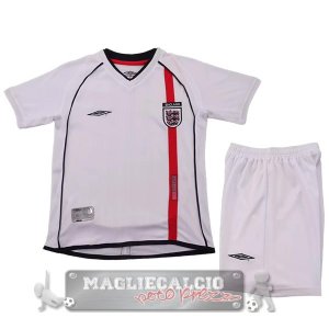 Inghilterra Set Completo Bambino Maglia Home Retro 2002