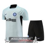Inter Milan Formazione Set Completo Maglia Calcio 2023-24 Blu I Nero