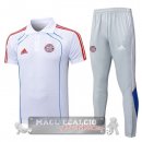 Bayern Monaco Bianco Blu Grigio Set Completo Maglia POLO 2025 2026
