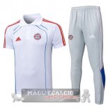 Bayern Monaco Bianco Blu Grigio Set Completo Maglia POLO 2025 2026