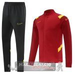 Nike Set Completo Nero Rosso Giacca Lunga Zip 2022-23