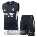 Set Completo Maglia Senza Maniche Formazione Real Madrid 2025 2026 Grigio Navy