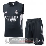 Set Completo Maglia Senza Maniche Formazione Real Madrid 2025 2026 Grigio Navy