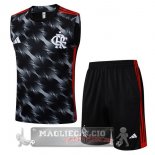 Set Completo Maglia Flamengo Senza Maniche Formazione 2025 2026 Grigio Nero