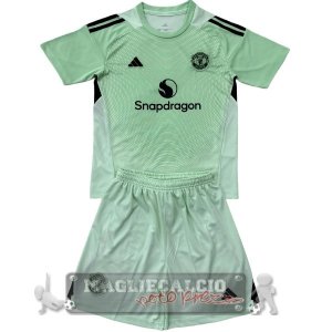 Portiere Set Completo De Bambino Manchester United 2025 2026 Verde Luce