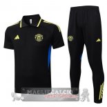 Manchester United Nero Giallo Maglia POLO Set Completo 2025 2026