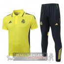 Real Madrid Giallo Nero Maglia POLO Set Completo 2025 2026